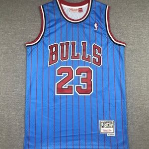 Michael Jordan Blue w/Red Pin Stripes XXL Jersey